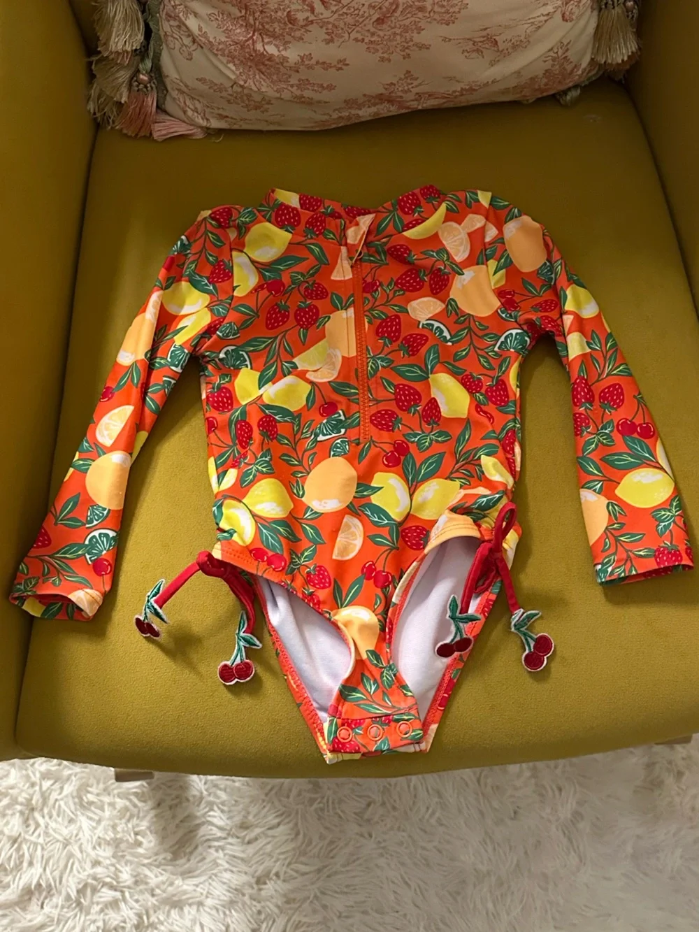 Nicole Miller Baby Girl One-Piece Swimsuit | Lemons 🍋 and Cherries 🍒